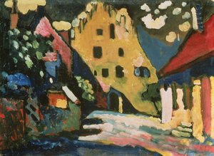 Cortile del castello, Murnau, 1908 da Wassily Kandinsky